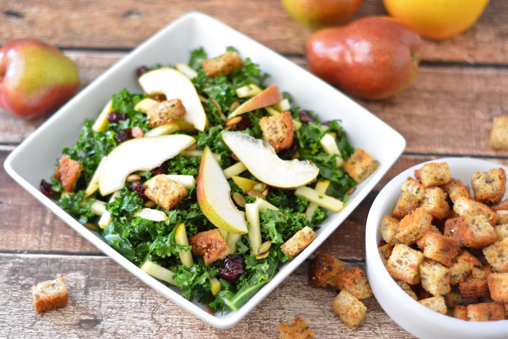 Three Bakers Homemade Croutons & Kale Salad 1